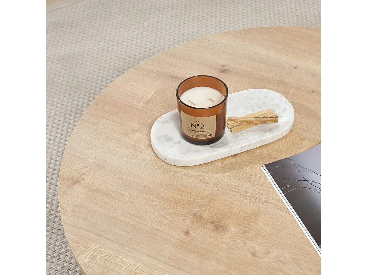 Salontafel met afgerond blad L90 cm - SOLEIL