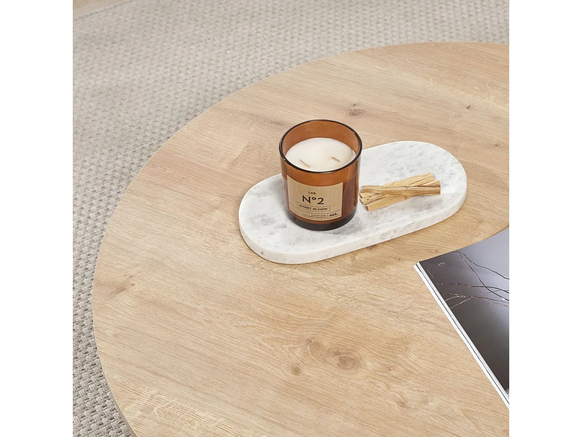 Salontafel met afgerond blad L90 cm - SOLEIL