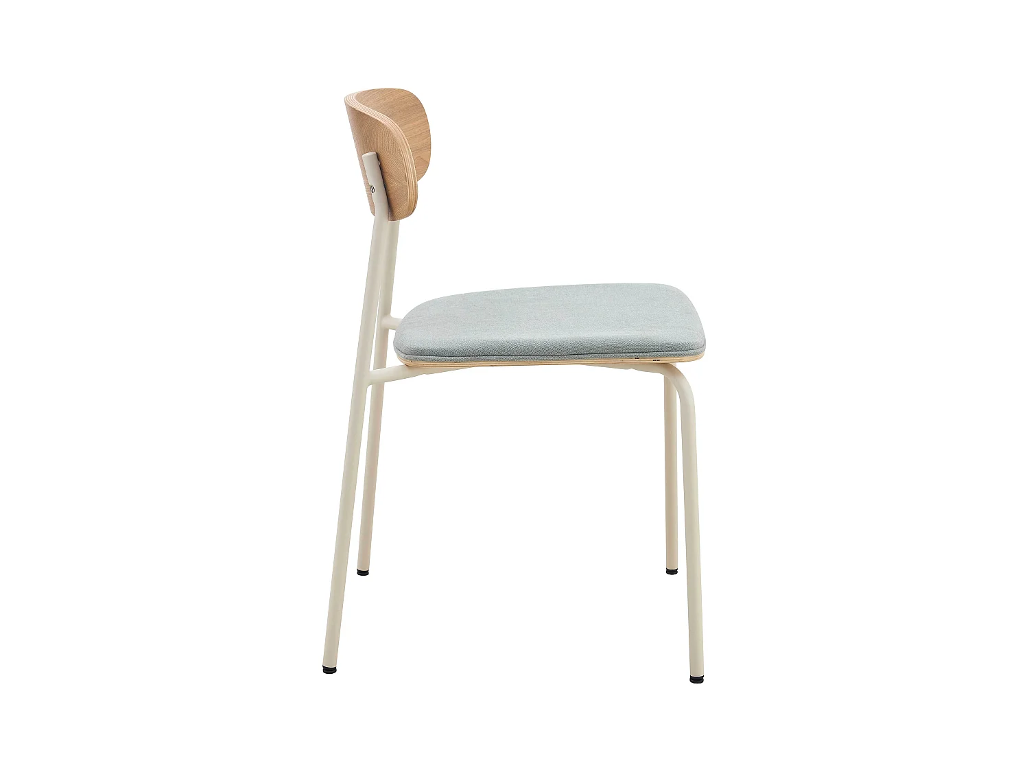 Lot de 2 chaises empilables en bois bleu clair
