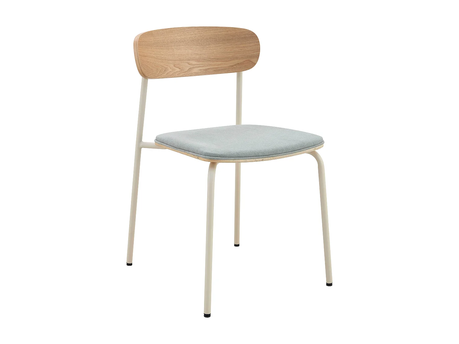 Lot de 2 chaises empilables en bois bleu clair