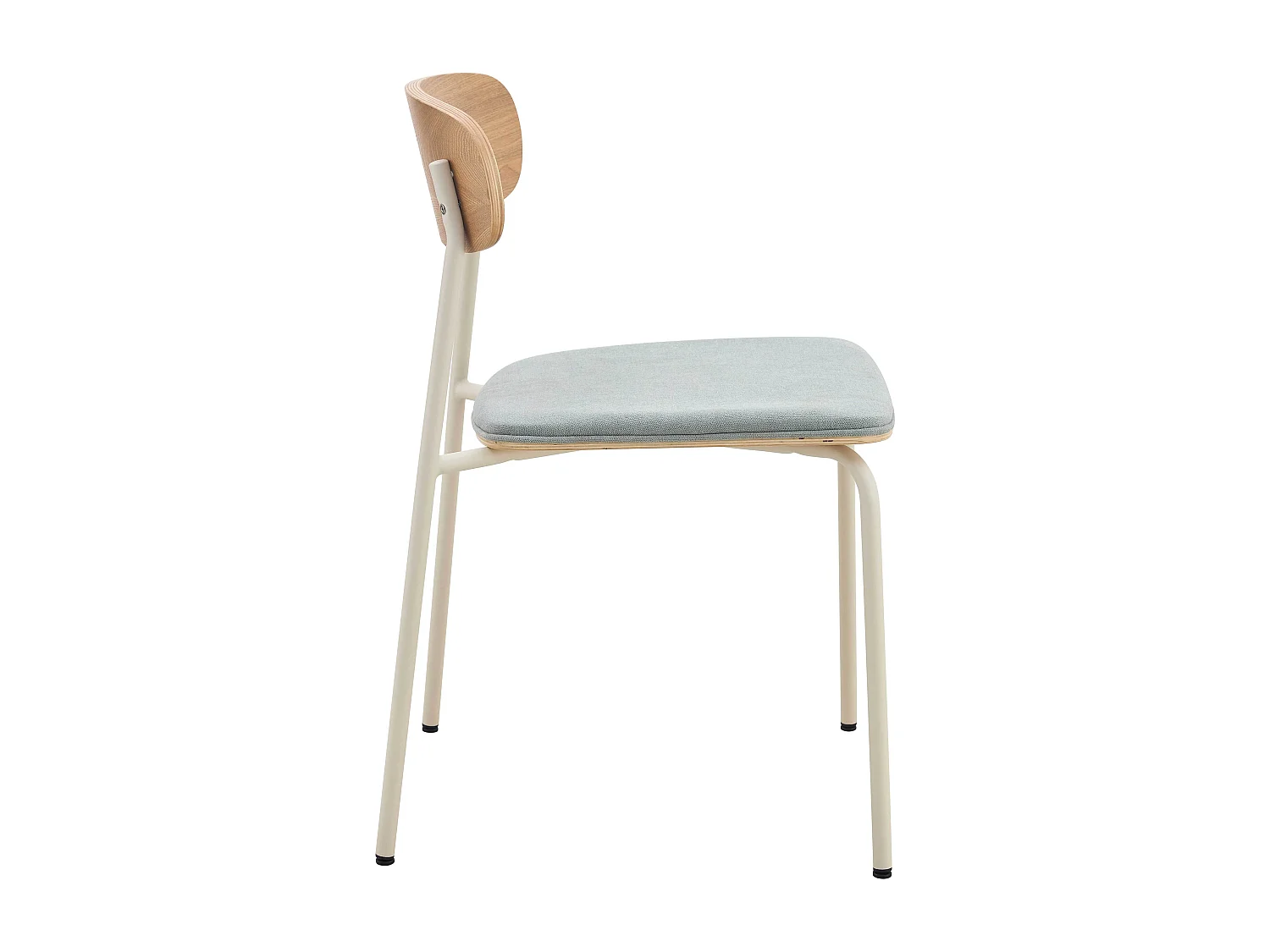 Set van 2 stapelbare stoelen van lichtblauw hout