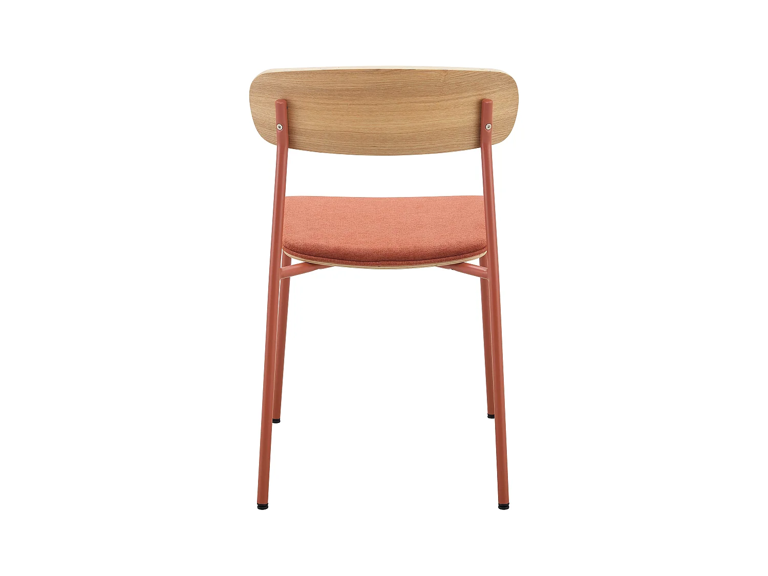 Lot de 2 chaises empilables en bois orange