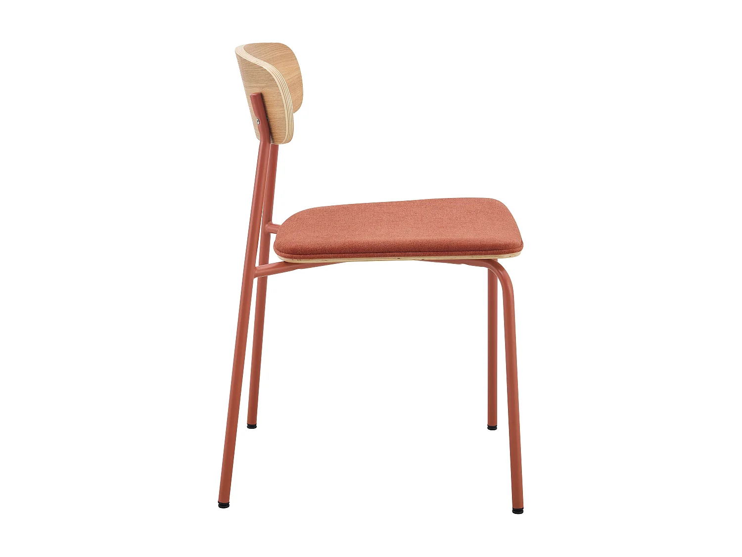 Lot de 2 chaises empilables en bois orange