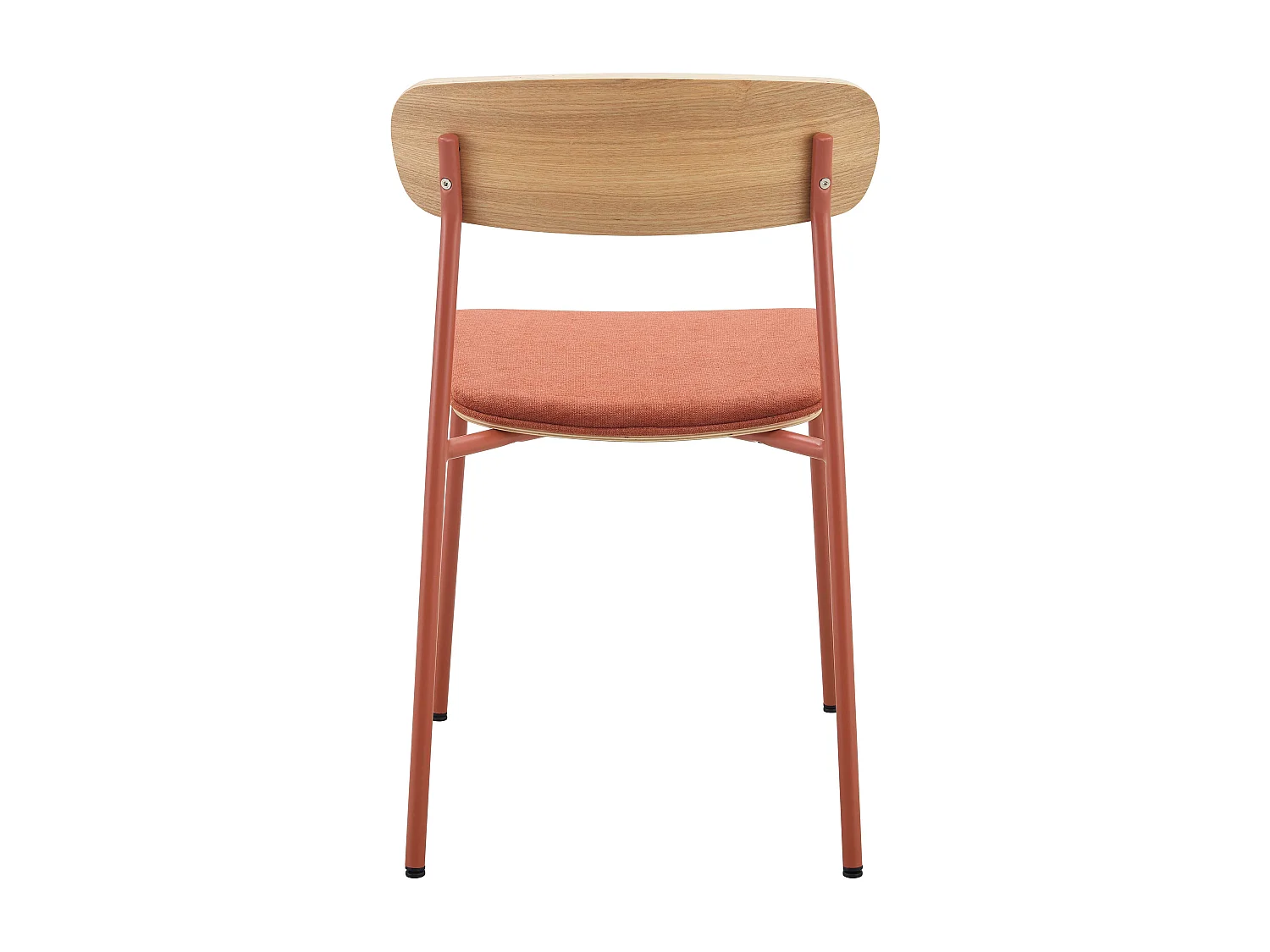 Lot de 2 chaises empilables en bois orange