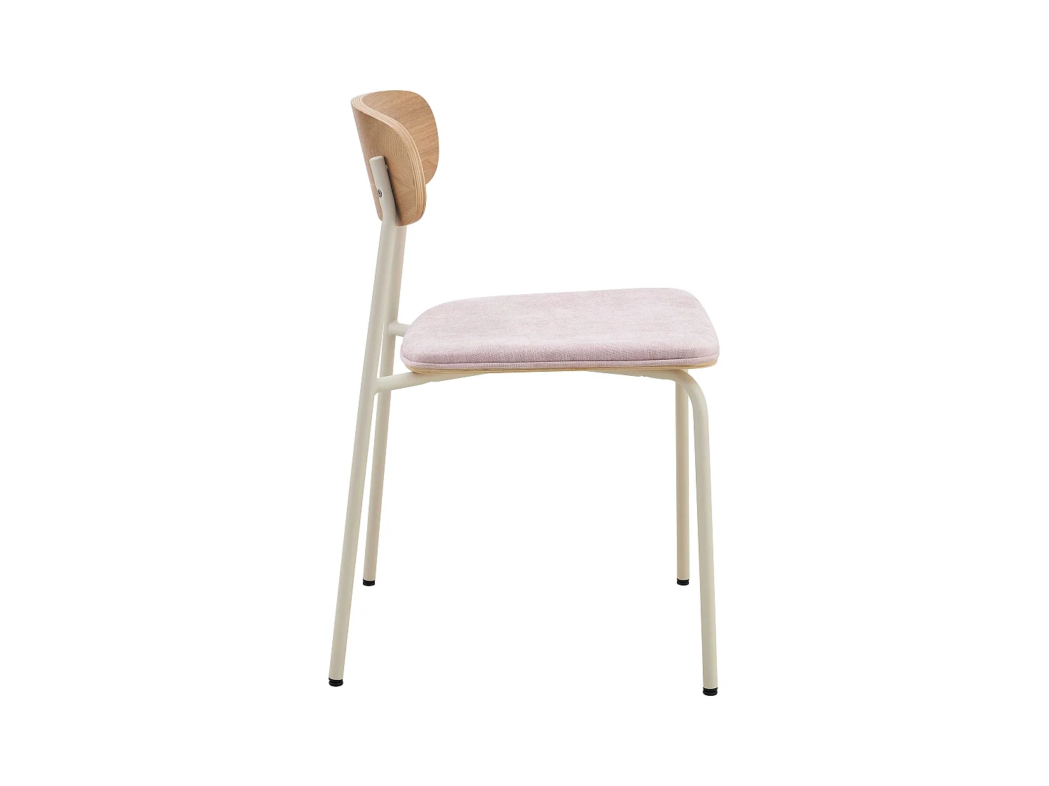 Lot de 2 chaises empilables en bois rose