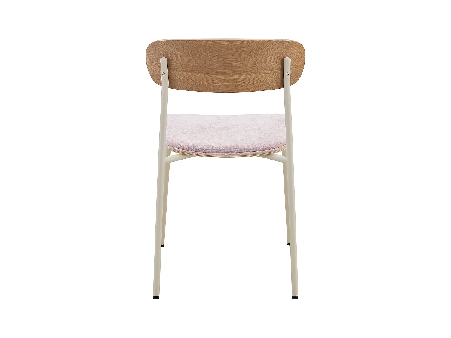 Lot de 2 chaises empilables en bois rose
