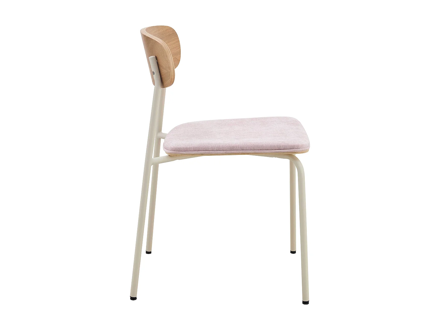 Lot de 2 chaises empilables en bois rose