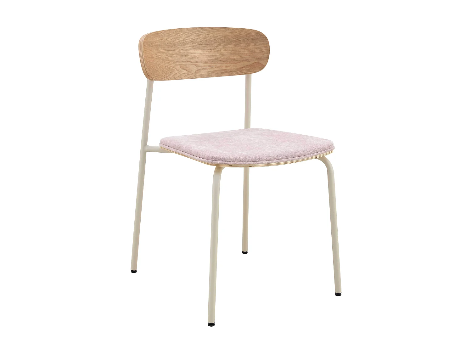 Lot de 2 chaises empilables en bois rose