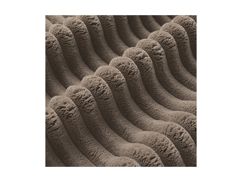 Canapé d'angle modulable en velours côtelé 5 places, avec 9 oreillers, 83 cm super grande profondeur d’assise, Marron