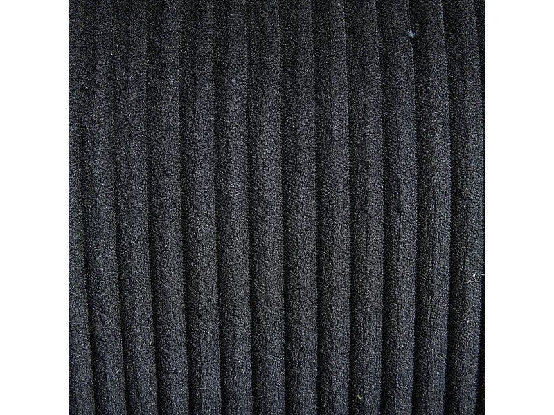 Canapé d'angle panoramique en velours - 4 places - avec LED RGB et Port USB+Type-C - 265x135x88cm - Noir