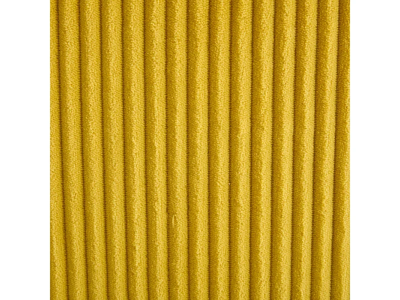 Canapé d'angle panoramique en velours - 4 places - avec LED RGB et Port USB+Type-C - 265x135x88cm - Jaune