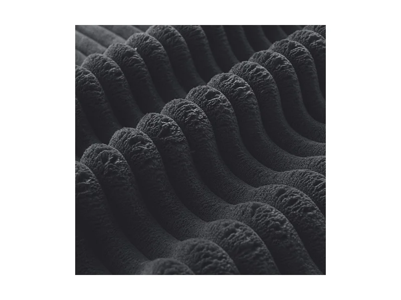 Canapé d'angle modulable en velours côtelé 5 places, avec 9 oreillers, 83 cm super grande profondeur d’assise, Gris