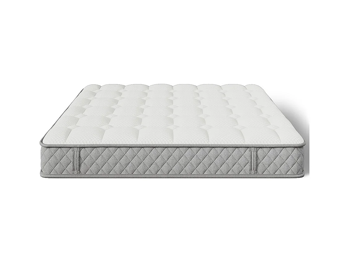 Matelas mousse froide 120x200 cm ressorts ensachés 7 zones fermeté H3 moyen 20 cm 4 poignées emballage sous vide
