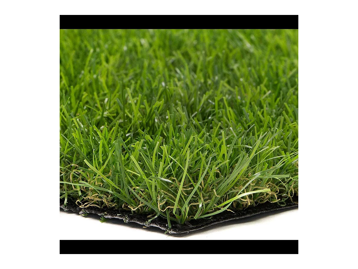 Prato Sintetico Manto Erboso Erba Finta Realistica Giardino 4 Sfumature di Colore Tappeto Erboso Sintetico Anti UV Atossico Drenante 30mm 2x20mt 40mq
