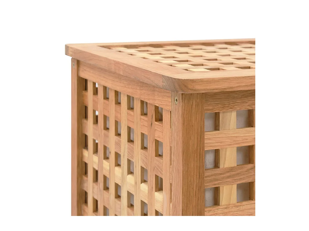 Coffre de blanchisserie 77,5x37,5x46,5 cm Bois massif de noyer