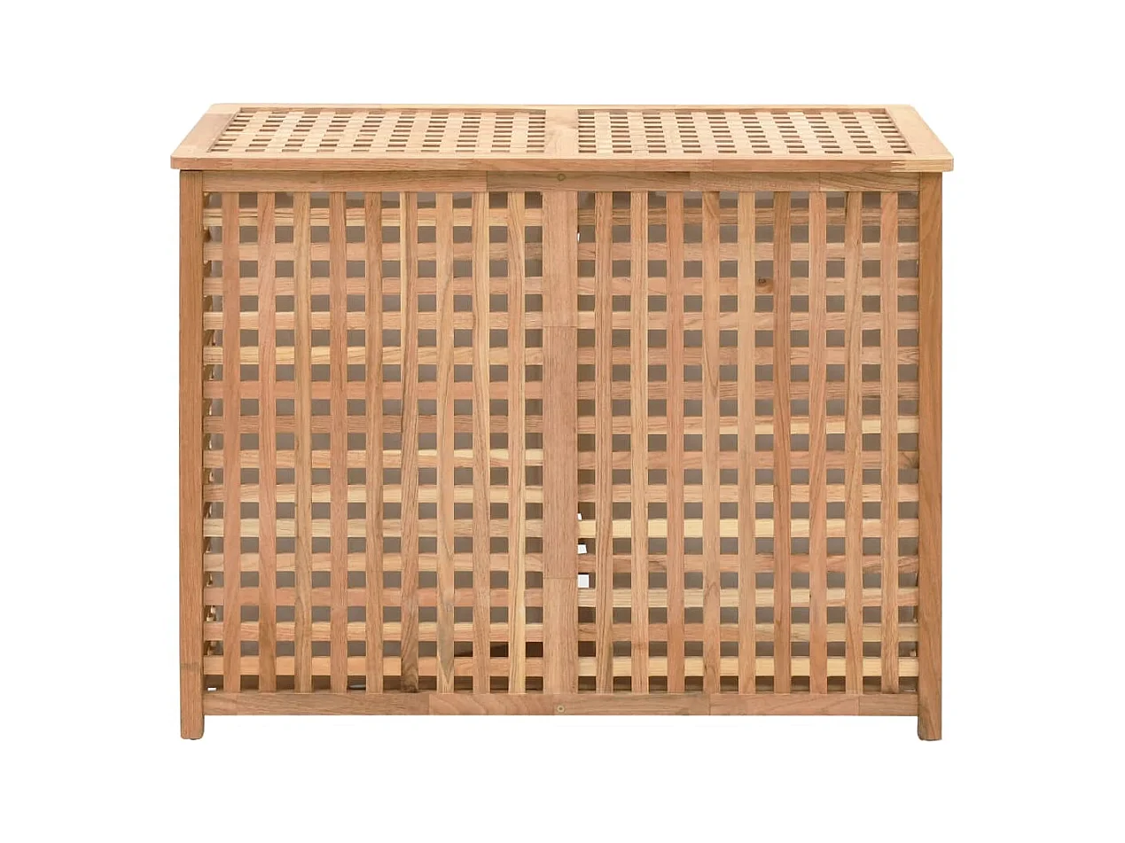 Coffre à linge 87,5x46x67 cm Bois de noyer massif