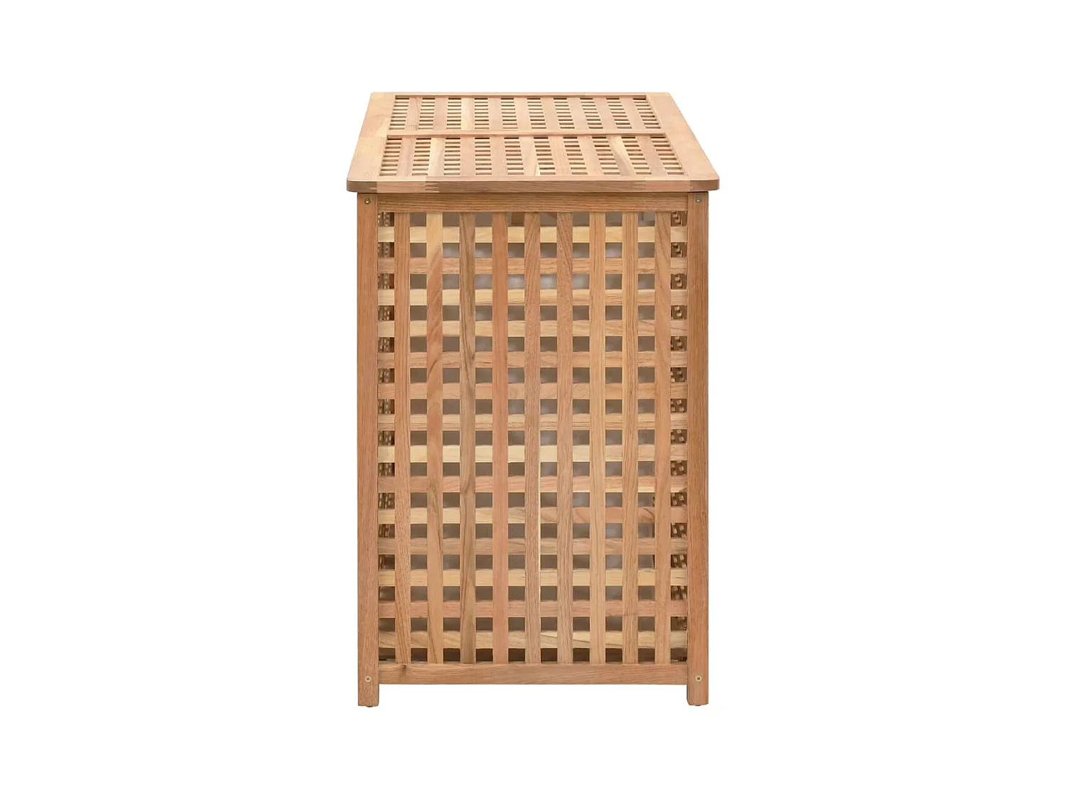 Coffre à linge 87,5x46x67 cm Bois de noyer massif