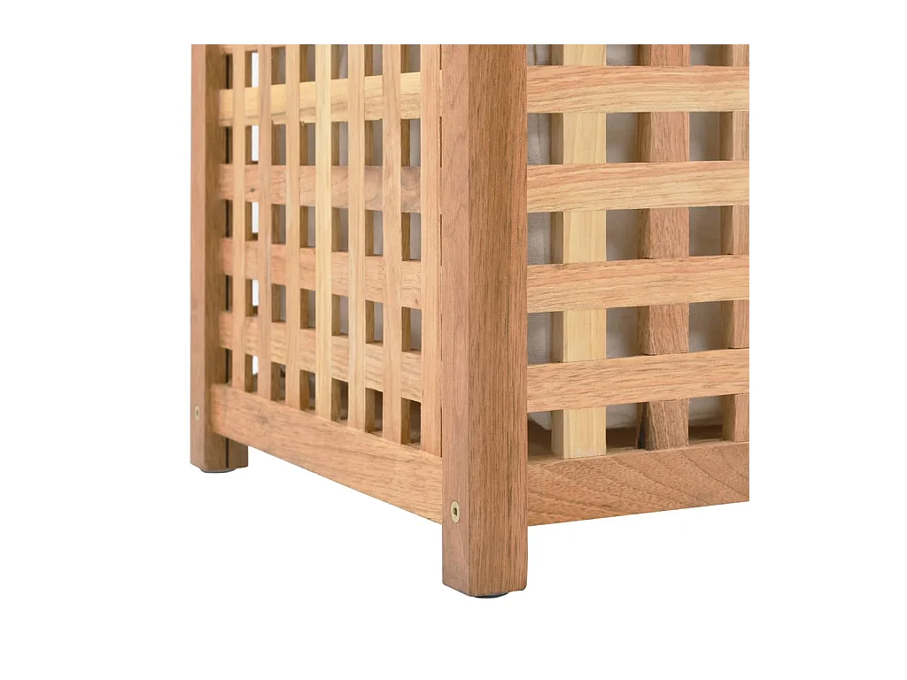 Coffre à linge 87,5x46x67 cm Bois de noyer massif