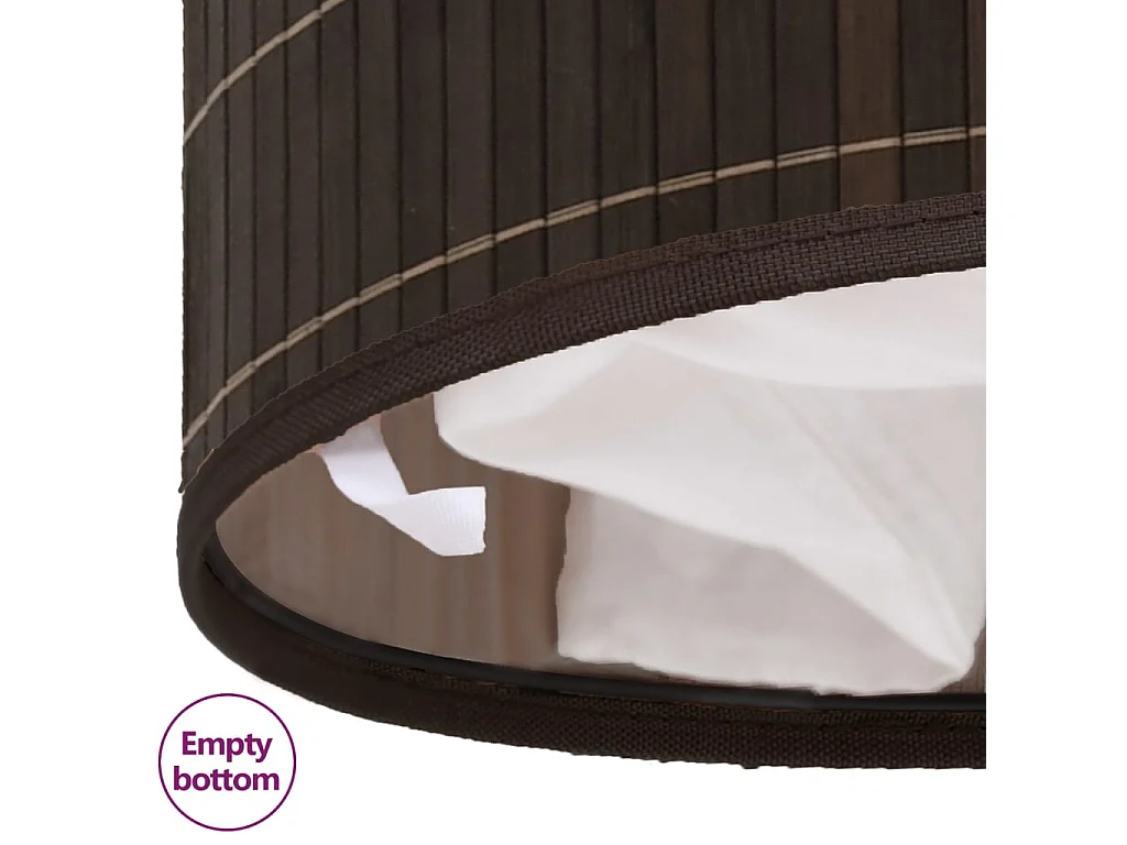 Cesto Oval de Bambu Castanho Escuro para Roupa Suja - Praticidade e Estilo