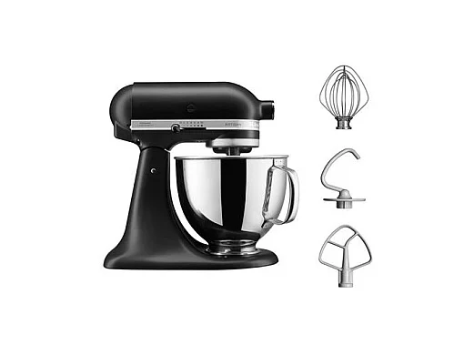Robot pâtissier multifonction à tête inclinable KitchenAid Artisan 5KSM125 4,8 L 300 W Noir mat