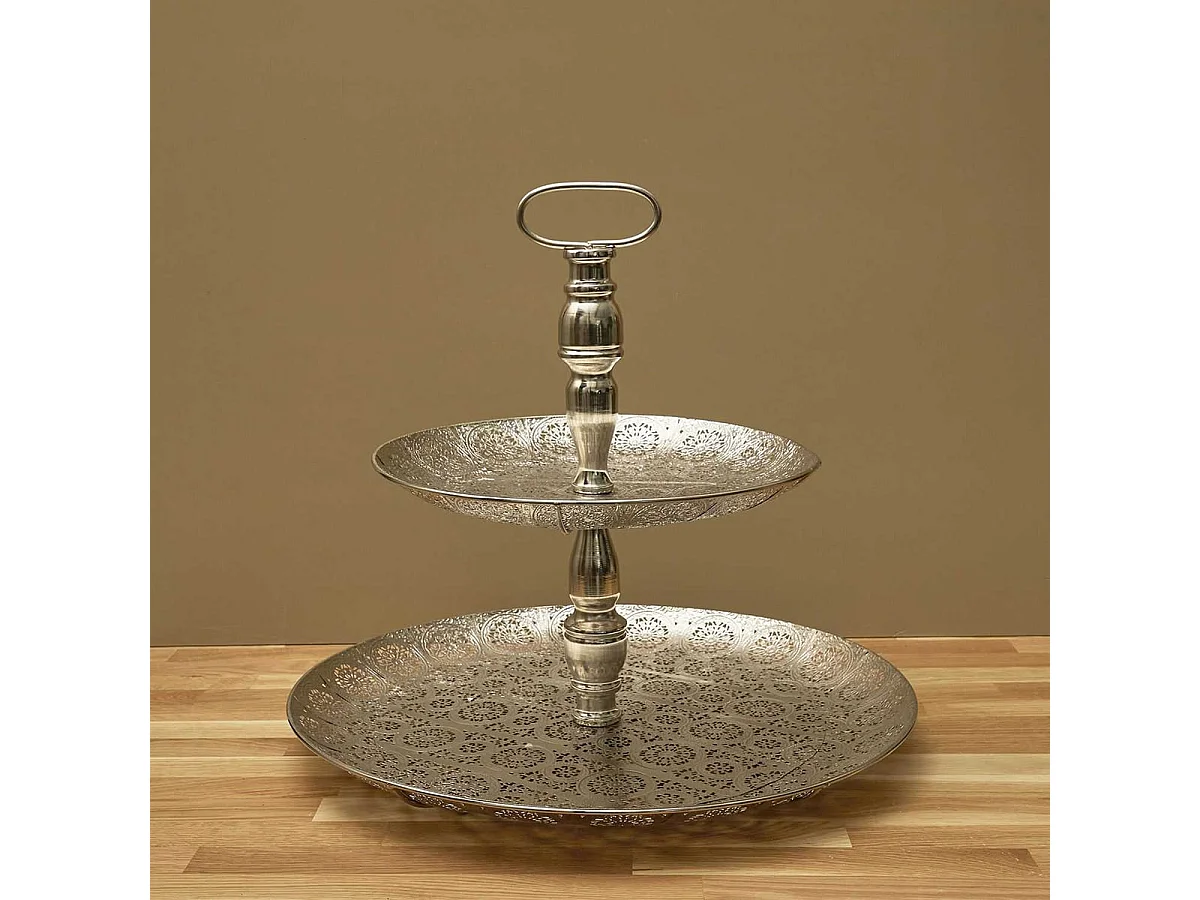 Plateau Décoratif Double Ø49cm en Métal - AUGUST