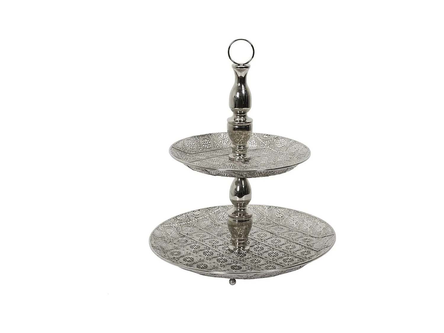 Plateau Décoratif Double Ø49cm en Métal