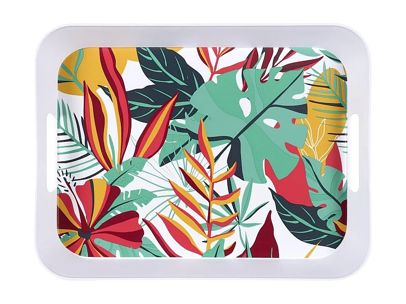 Plateau en plastique paradis exotique (41x32cm) - ANTILLES