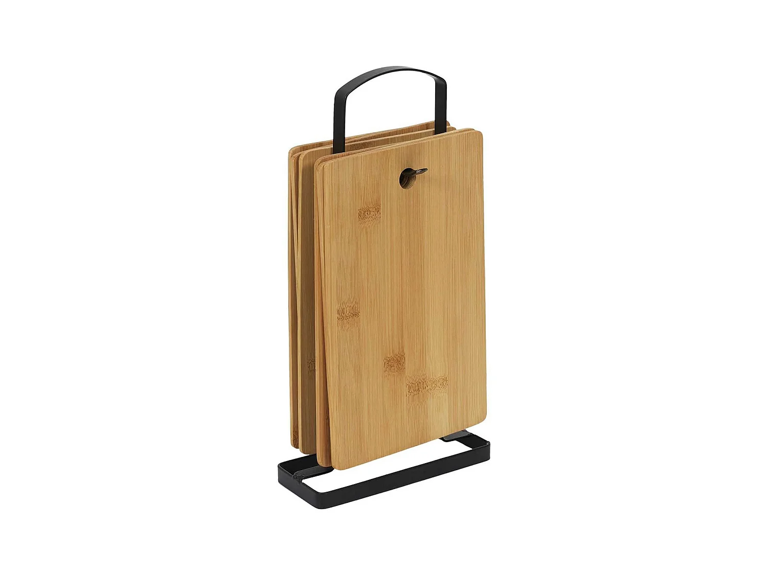 Lot de 6 Planches à Découper avec Support Métal Noir