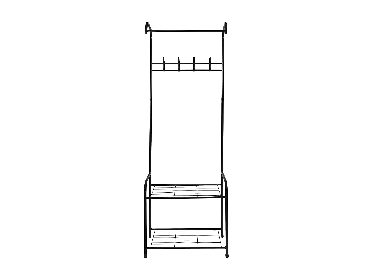 Penderie d'Entrée Multi-Rangements en Métal Noir - DARYL