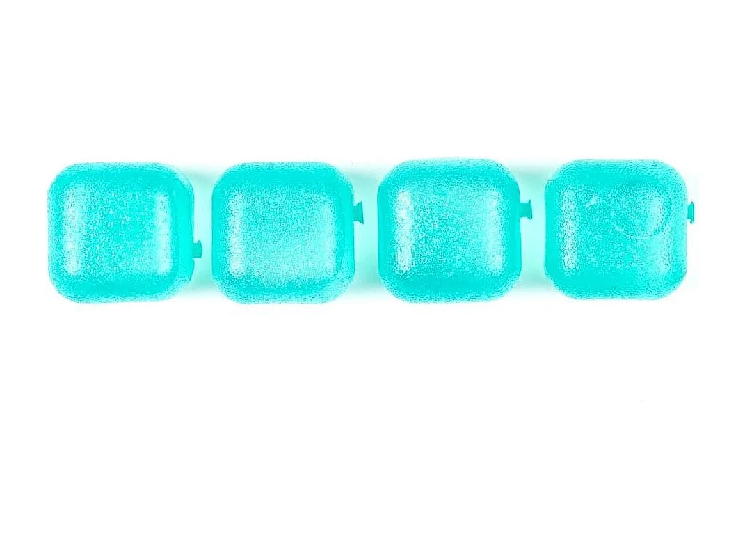 Set de 40 glaçons réutilisables en plastique bleu, rose et jaune