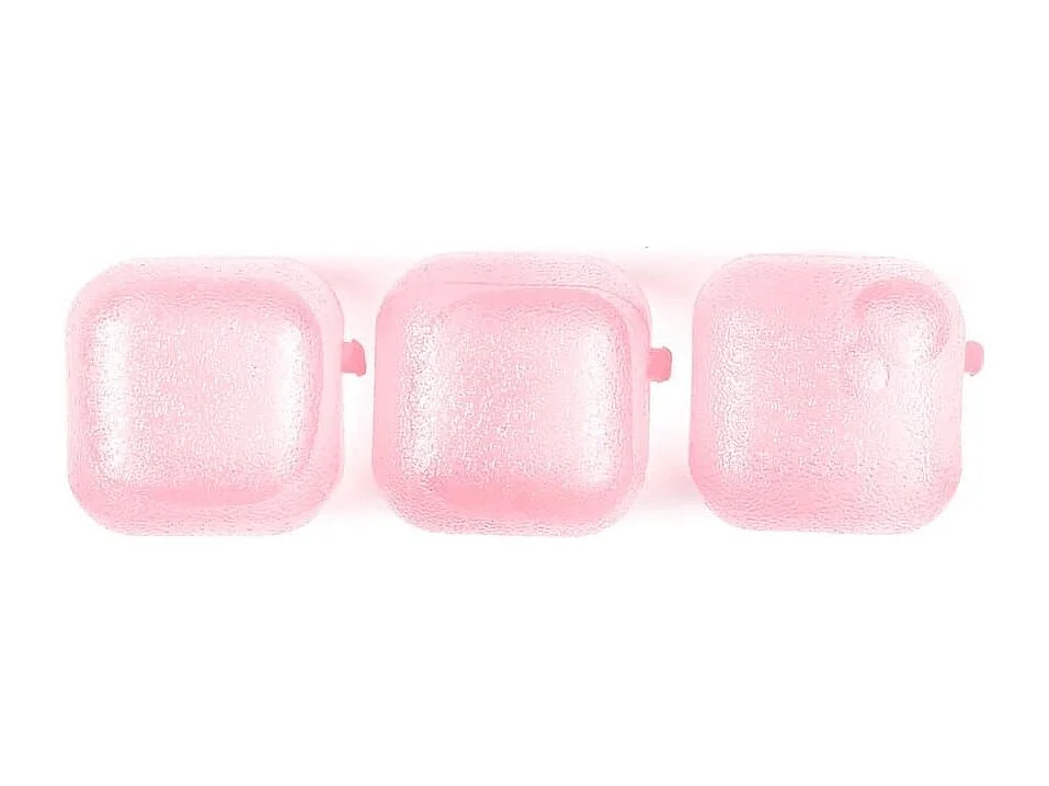 Set de 40 glaçons réutilisables en plastique bleu, rose et jaune