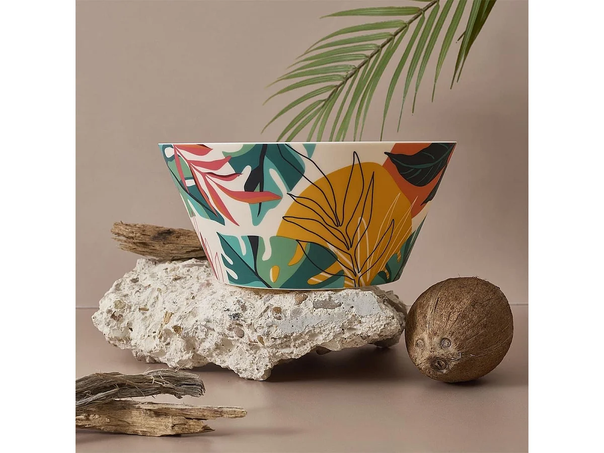 Saladier en plastique paradis exotique (Ø25cm) - ANTILLES
