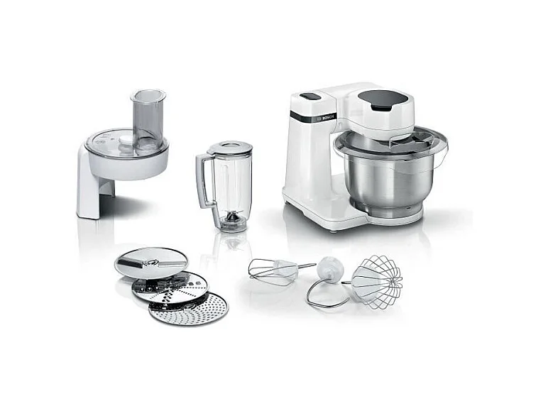 Robot patissier compact et multifonction KITCHEN MACHINE BOSCH Serie 2 - 700W - 3,8L - Blanc