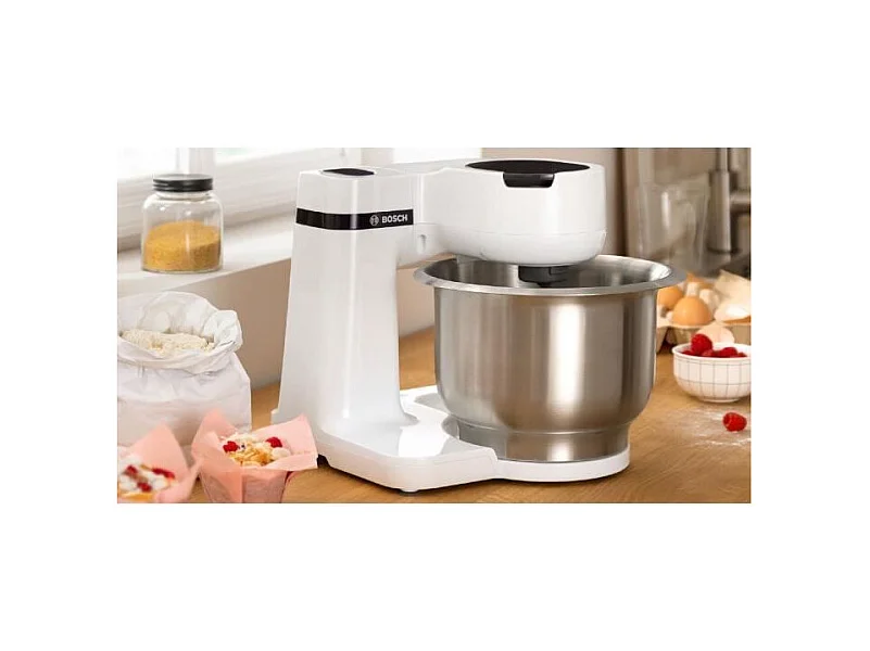 Robot patissier compact et multifonction KITCHEN MACHINE BOSCH Serie 2 - 700W - 3,8L - Blanc