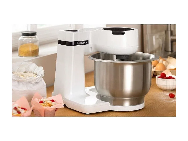 Robot patissier compact et multifonction KITCHEN MACHINE BOSCH Serie 2 - 700W - 3,8L - Blanc