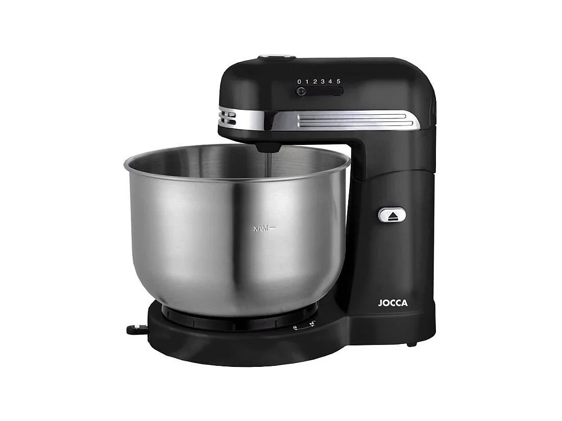 Robot pétrin - JOCCA - Bol en acier inoxydable 3,5 L - 5 vitesses - Noir et gris