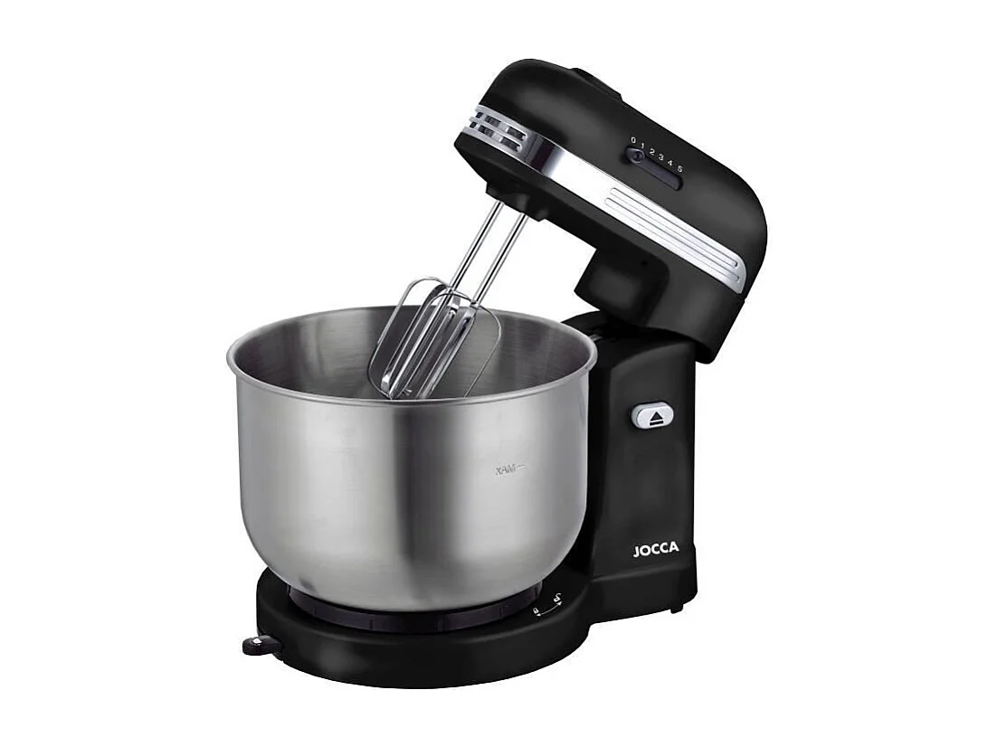 Robot pétrin - JOCCA - Bol en acier inoxydable 3,5 L - 5 vitesses - Noir et gris