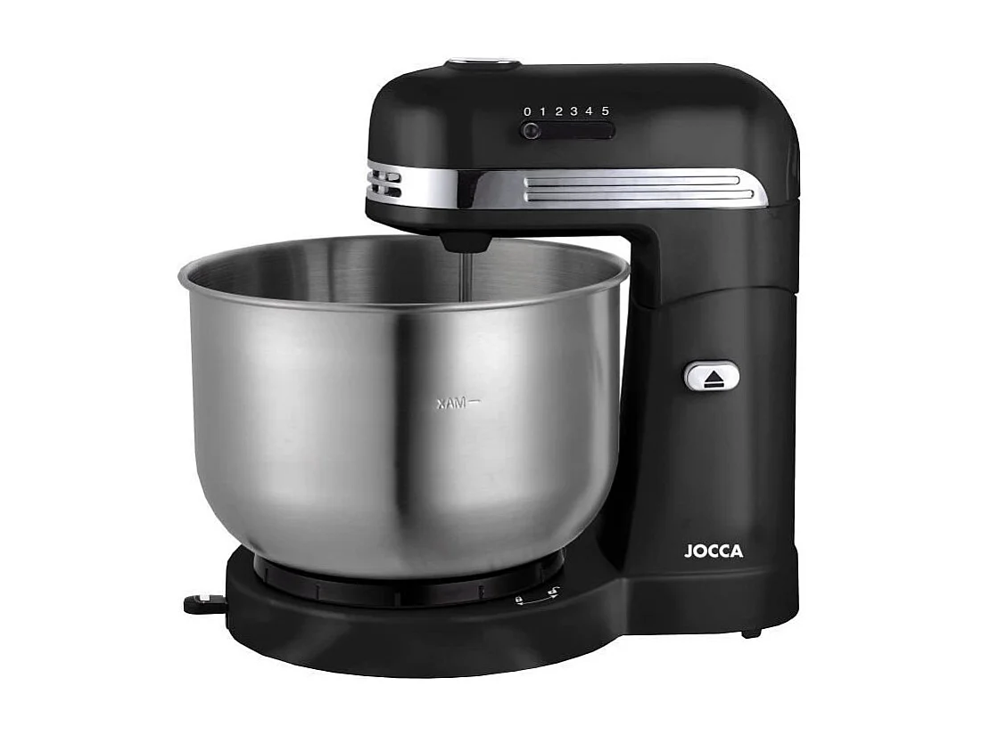 Robot pétrin - JOCCA - Bol en acier inoxydable 3,5 L - 5 vitesses - Noir et gris