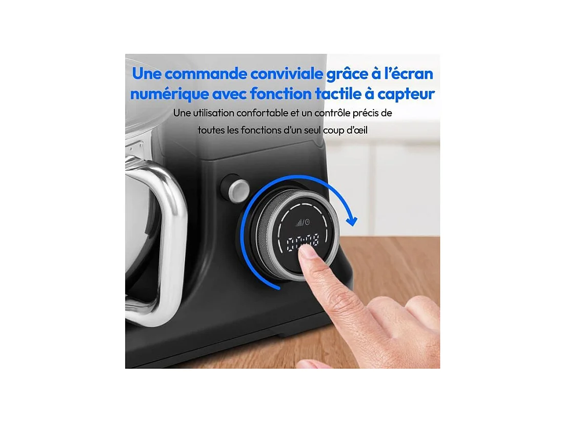 Robot pâtissier - MEDION - MD18420 - 1200 W - 5 L - 8 vitesses - Bol a glace - Noir