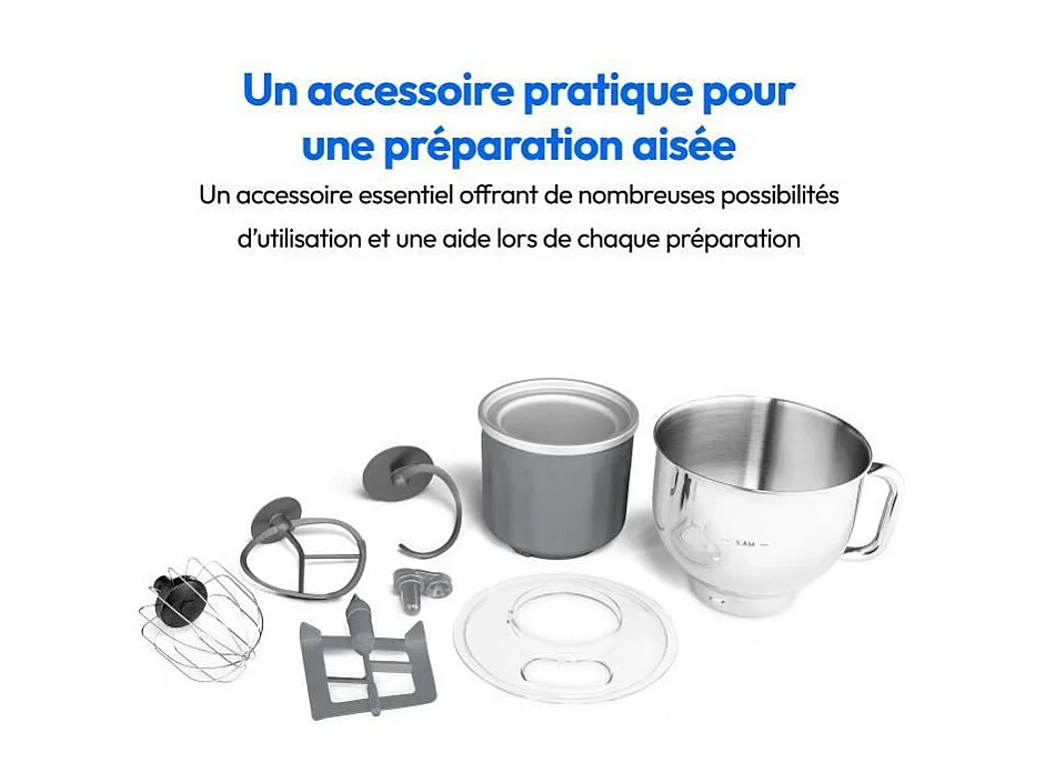 Robot pâtissier - MEDION - MD18420 - 1200 W - 5 L - 8 vitesses - Bol a glace - Noir