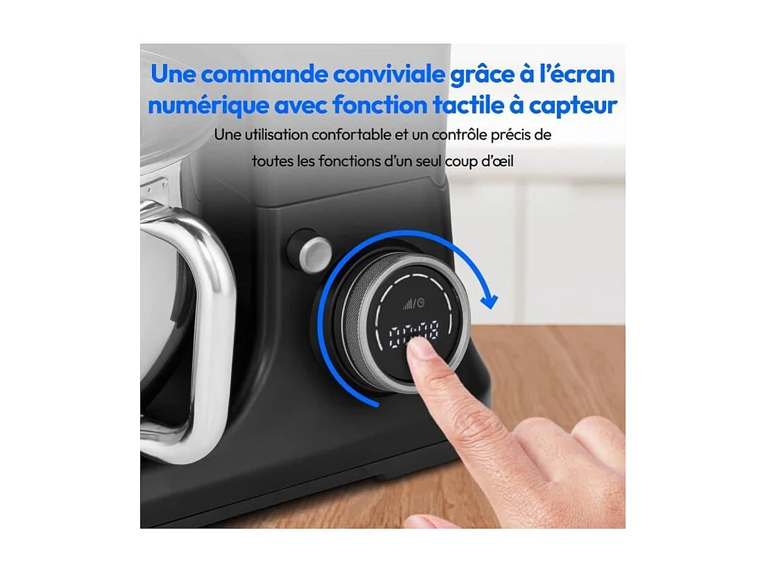 Robot pâtissier - MEDION - MD18420 - 1200 W - 5 L - 8 vitesses - Bol a glace - Noir