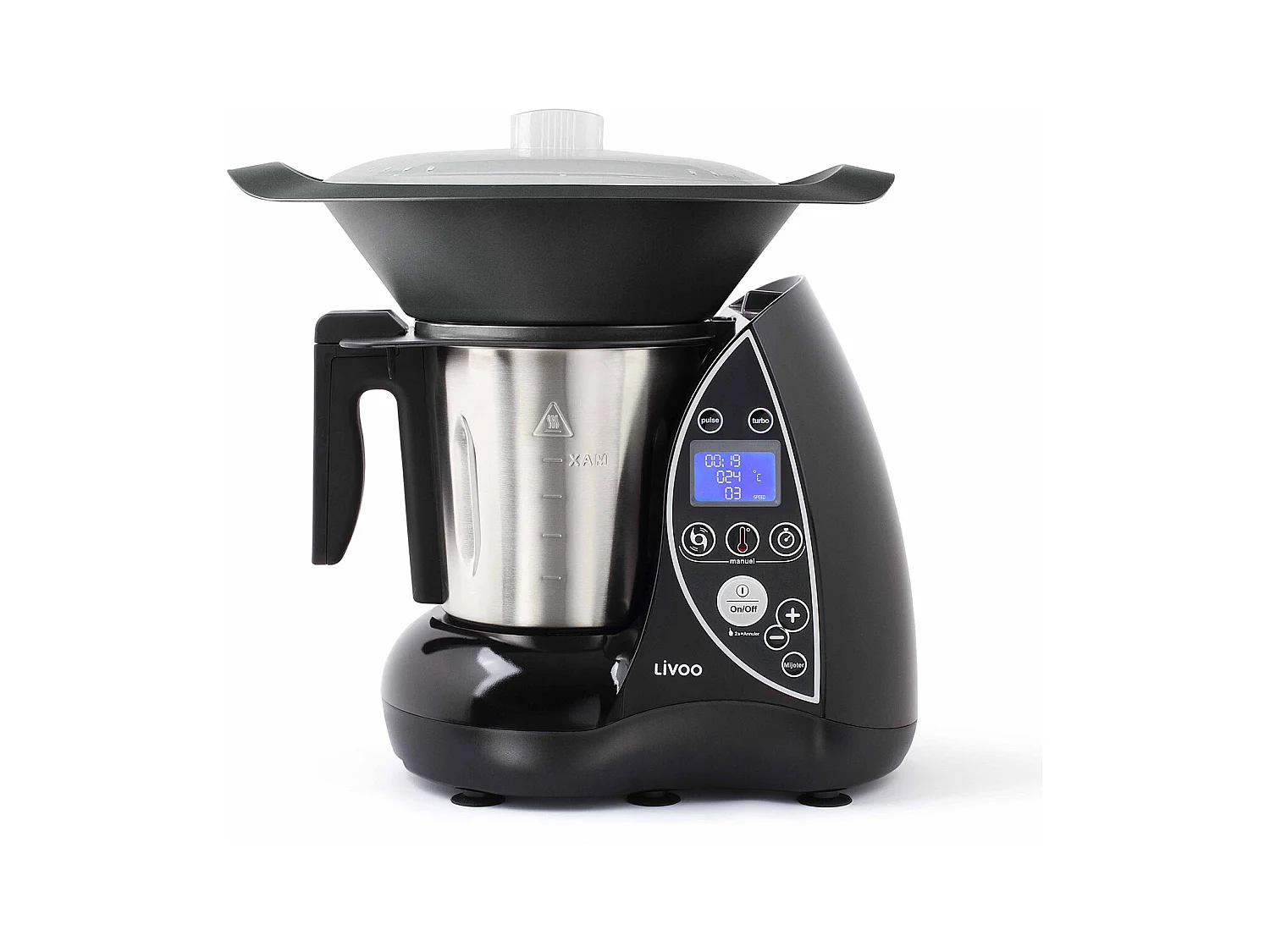Livoo Robot culinaire chauffant 3l 1500w noir - dop142n