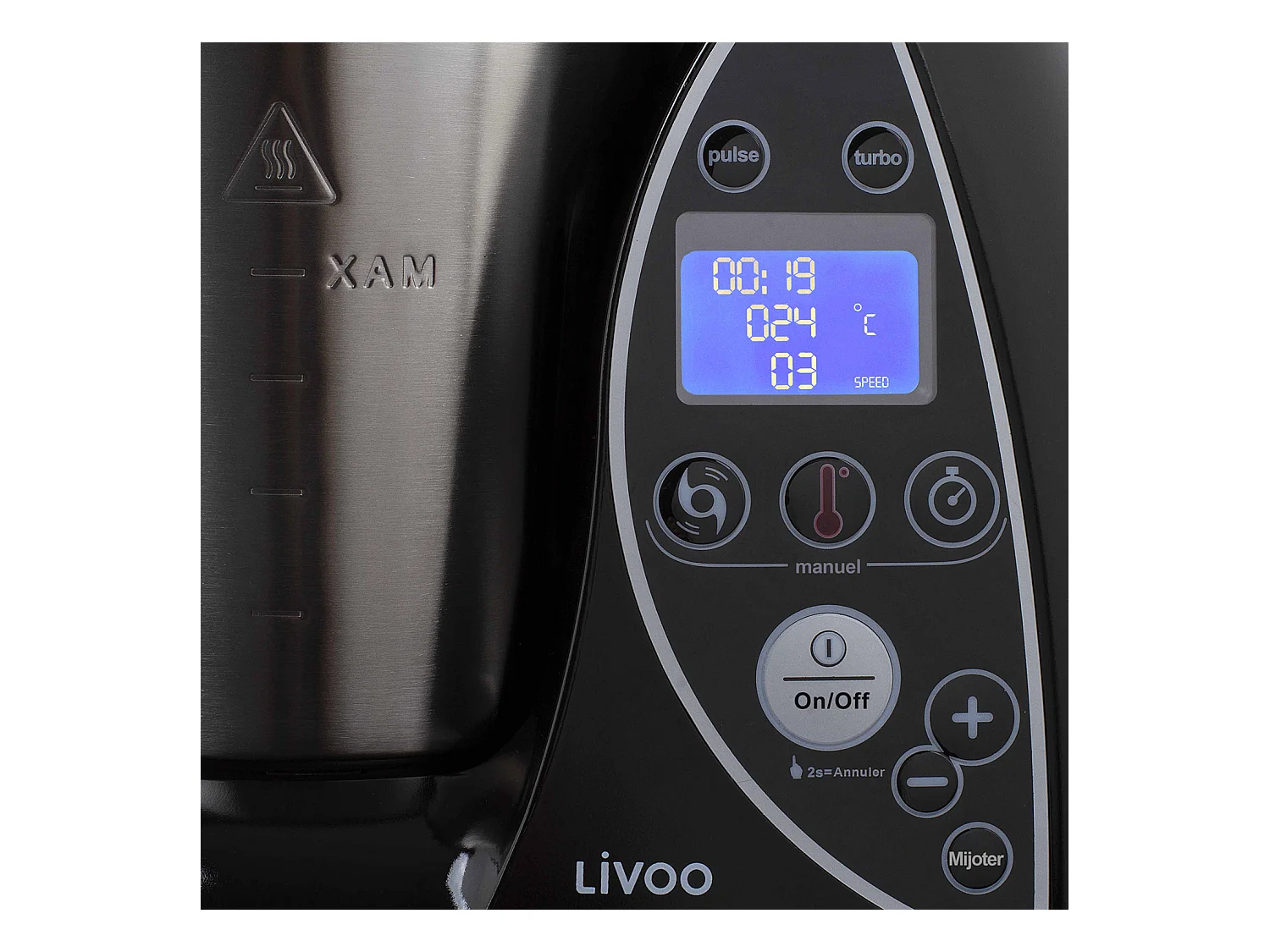Livoo Robot culinaire chauffant 3l 1500w noir - dop142n