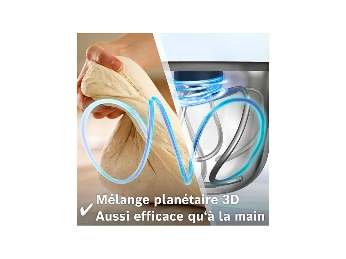 Robot pâtissier BOSCH Serie 2 - 700 W - 4 vitesses - 3,8 L - 3 disques - hachoir a viande - Blanc