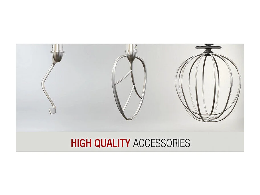 Herzberg HG-5065 Robot petrin 1800 W max 6.5L Argent