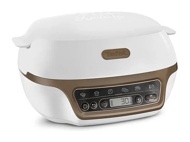 Inteligentna Fabryka Ciast TEFAL Cake Factory KD802112 - Biało/Metaliczny Brąz