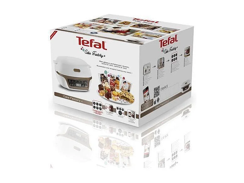 Inteligentna Fabryka Ciast TEFAL Cake Factory KD802112 - Biało/Metaliczny Brąz