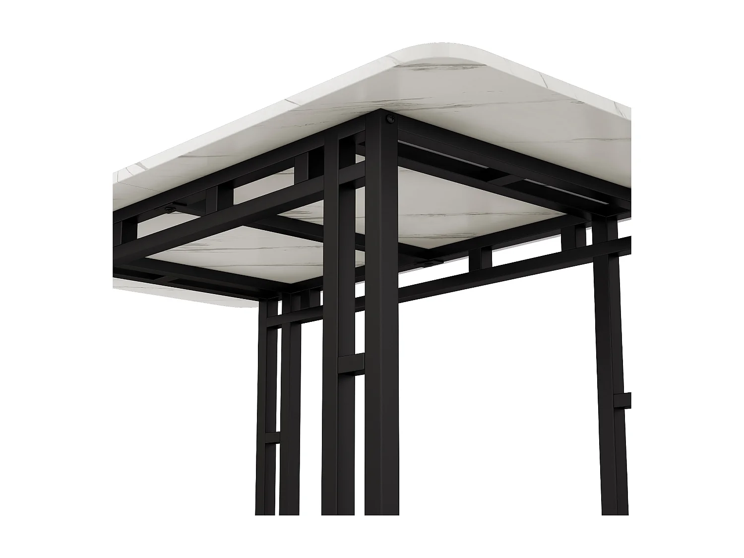 Ensemble table rectangulaire 120x70 cm et 4 chaises velours vert foncé - pieds de table en métal noir - plateau en MDF blanc