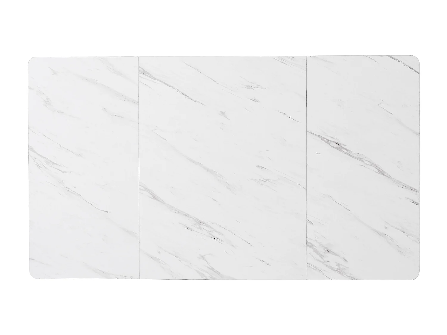 Set van 140x80 cm tafel en 4 bruine fluwelen stoelen - gouden metalen tafelpoten - wit MDF blad