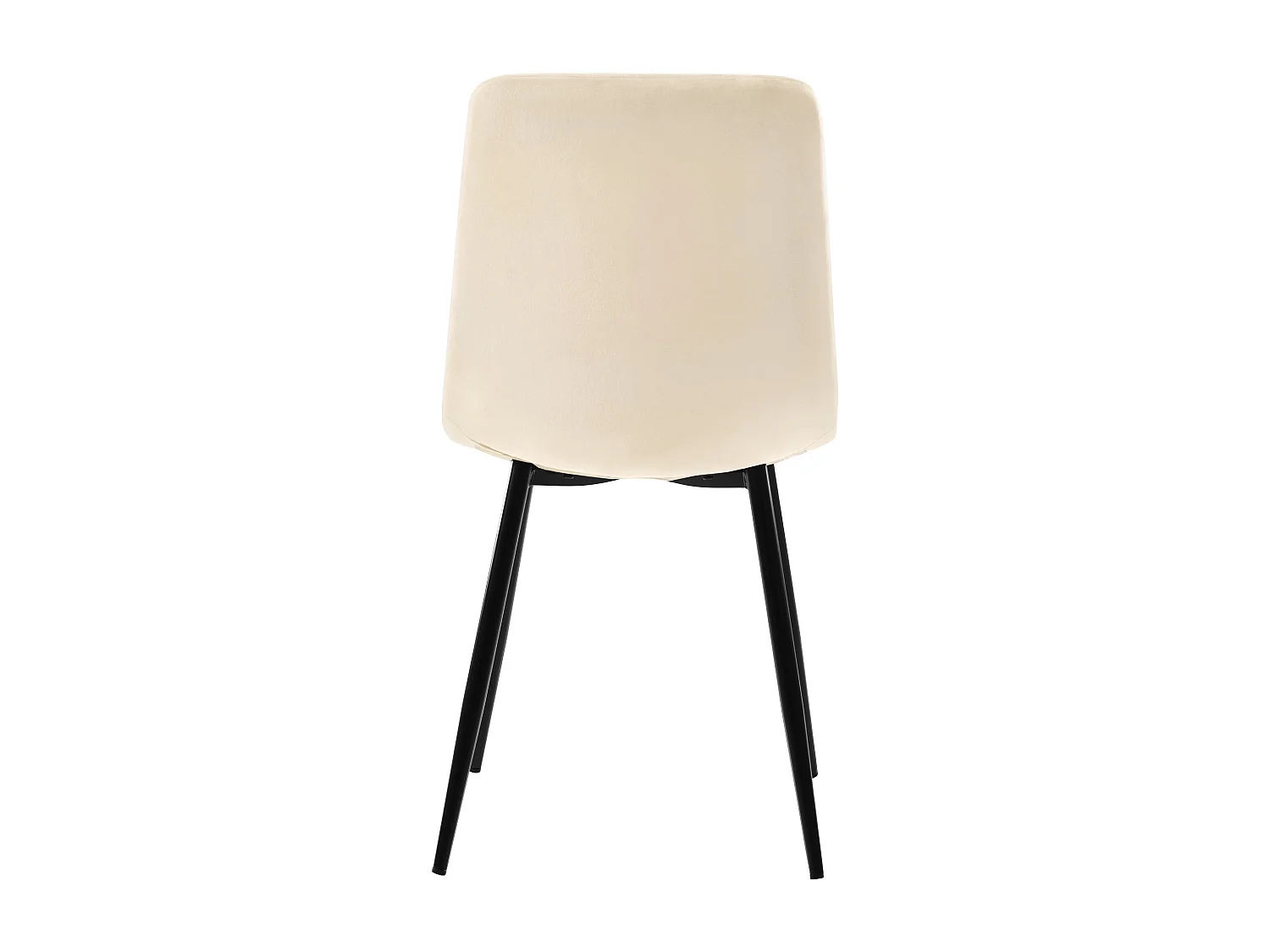 Set van 140x80 cm tafel en 4 beige fluwelen stoelen - zwarte metalen tafelpoten - grijs MDF blad